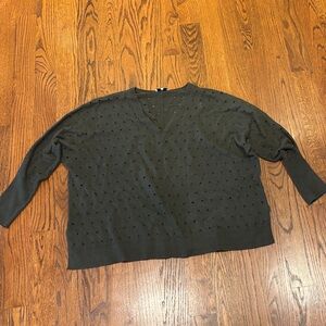 J. Society perforated v neck sweater